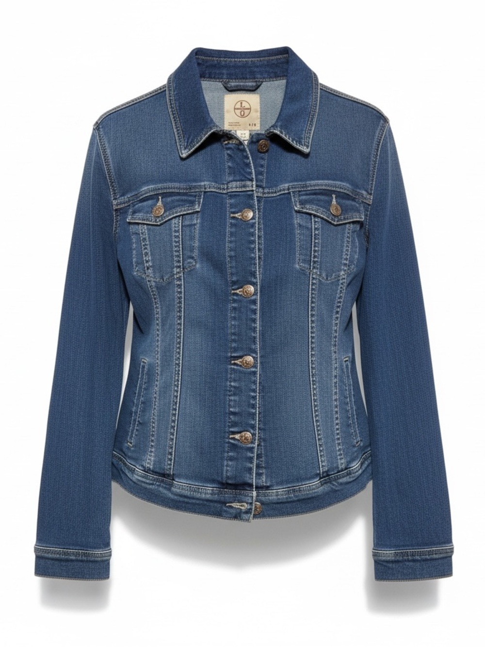 Lincoln Outfitters Women's Blue Denim Jacket medium wash trucker Sz L
